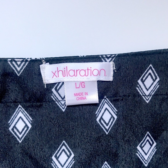 Xhilaration Black Patterned Dress - Picture 7 of 8